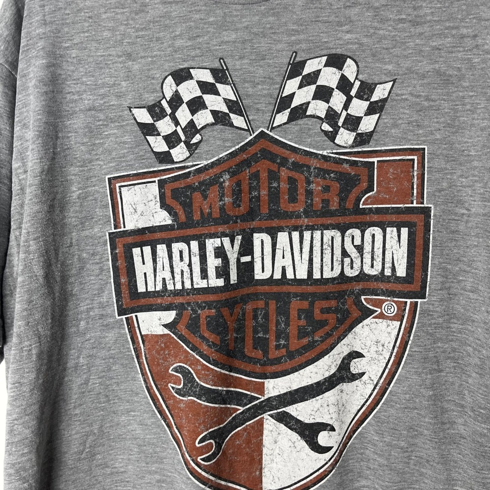 Harley-Davidson T-Shirt Mens XL Pinup Girl Graphic Short Sleeve Black Vintage - Picture 13 of 16